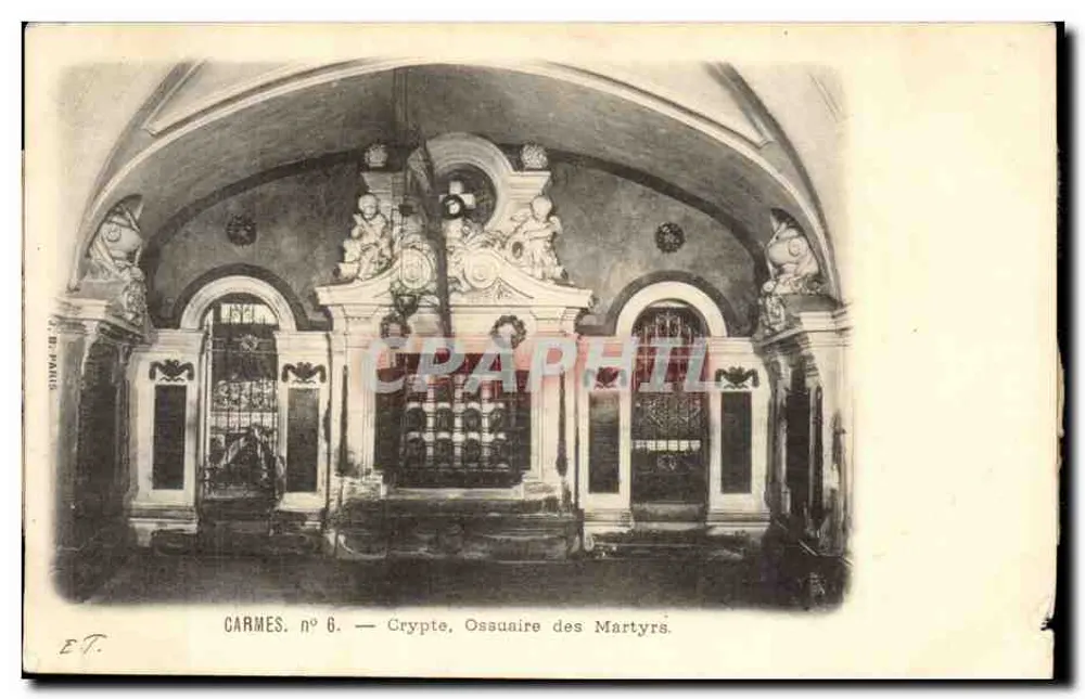 Carmes. — Cripta, Ossuário dos Mártires — J.B. Paris, n°6 - Frente