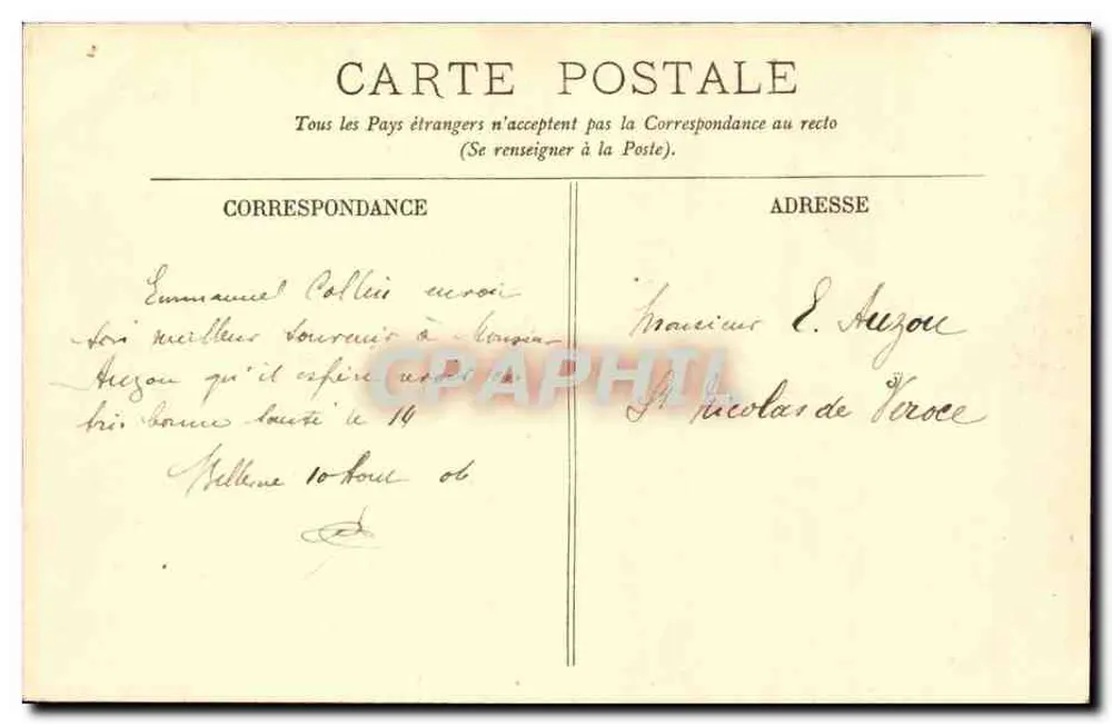 Paris — A Santa Capela — LL. n°782 - Verso