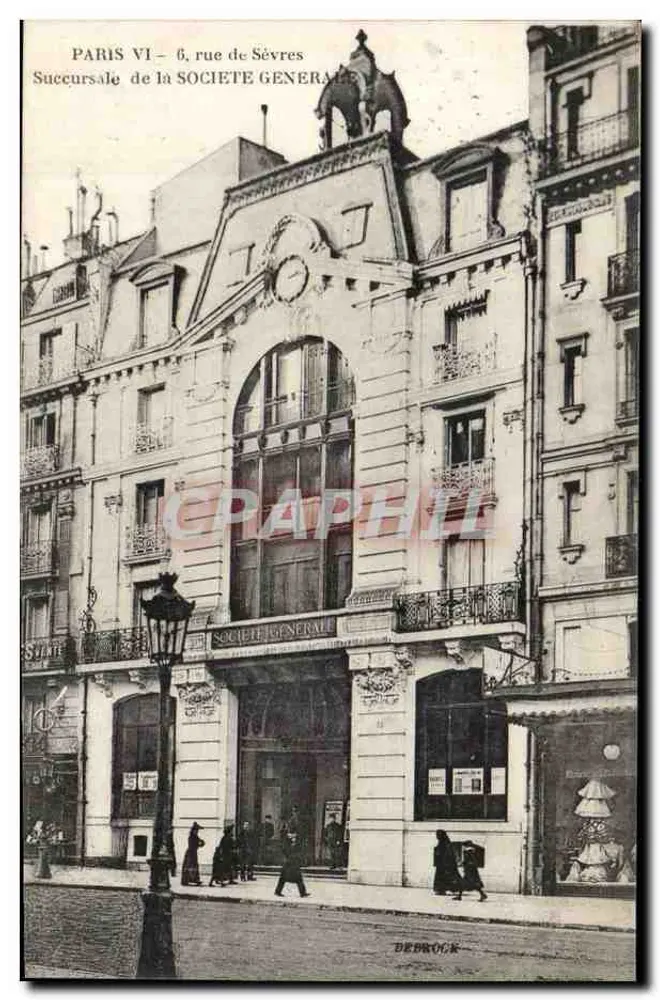 Paris VI – 6, rue de Sèvres — Filiale der Société Générale — veröffentlicht von Bedrock - Vorderseite