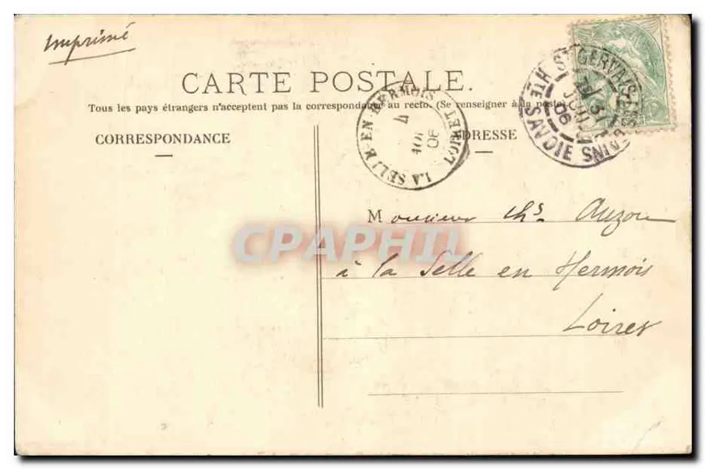 Patronato Olier — A Capela — Fototipia Boyet e Cia, Paris-Grenelle - Verso