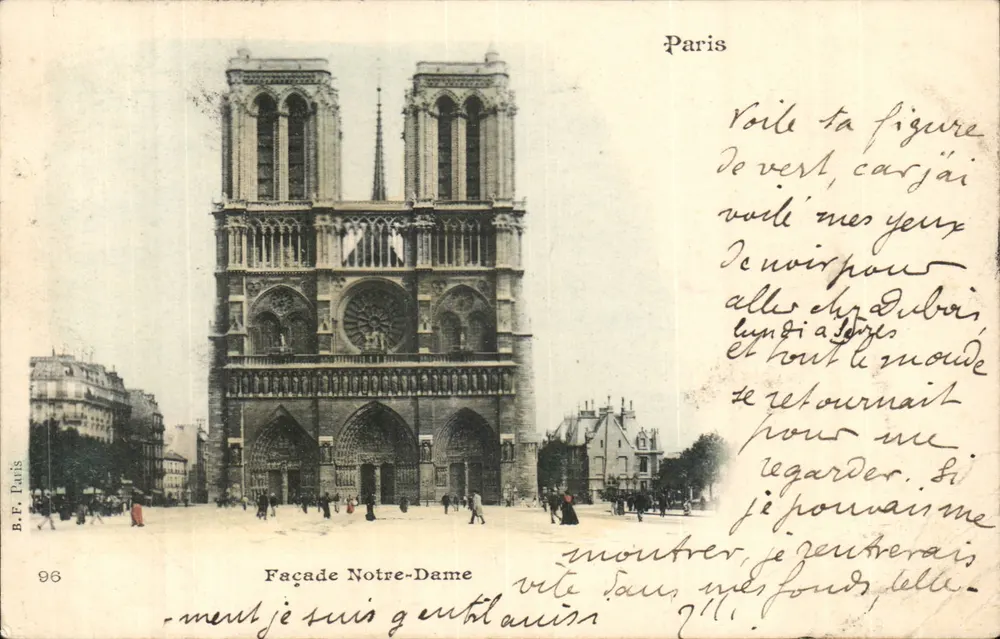 Fachada da Catedral de Notre-Dame — Paris — B.F. Paris n°96 - Frente