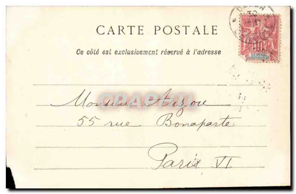 SENEGAL — Kapsel van een Elegante — Uitgever: P. D. L. (n° 625) - Achterkant