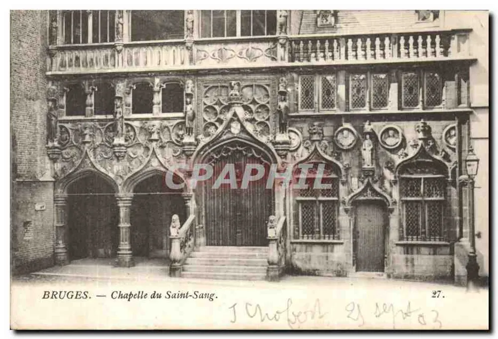Brügge — Kapelle des Heiligen Blutes — Th. van den Heuvel, Nr. 27 - Vorderseite