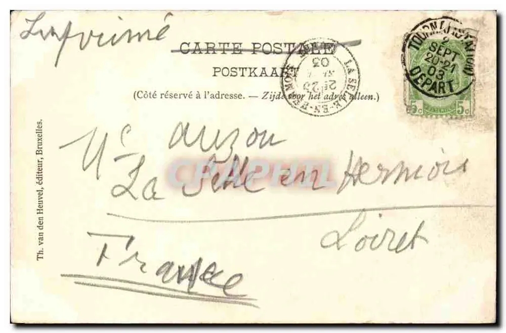 Brügge — Kapelle des Heiligen Blutes — Th. van den Heuvel, Nr. 27 - Rückseite