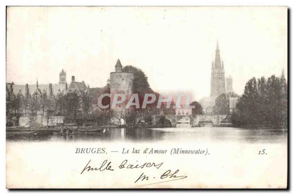 Brügge — Der See der Liebe (Minnewater) — Mille Baisers, Nr. 15 - Vorderseite