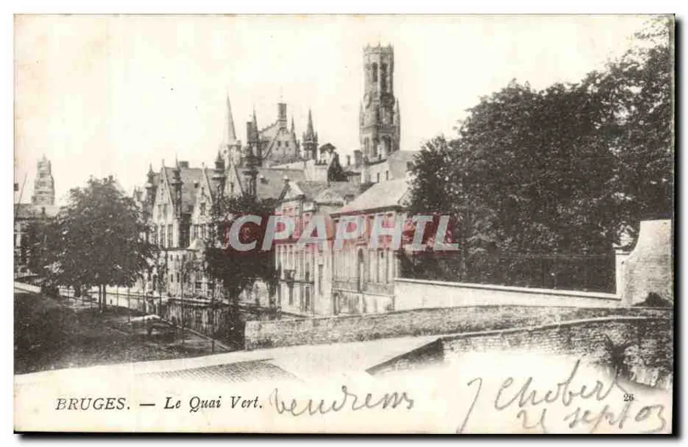 Brügge — Der Grünere Kai — Th. van den Haovel, Brüssel - Vorderseite