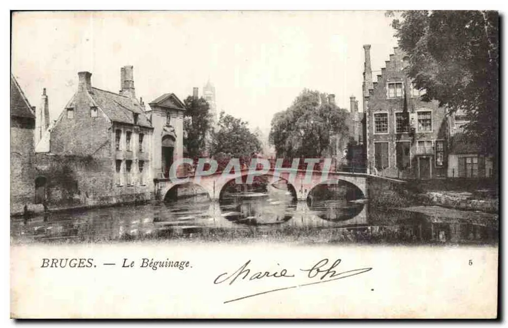 Brügge — Das Béguinage — Th. van den Houwel, Verlag, n°5 - Vorderseite