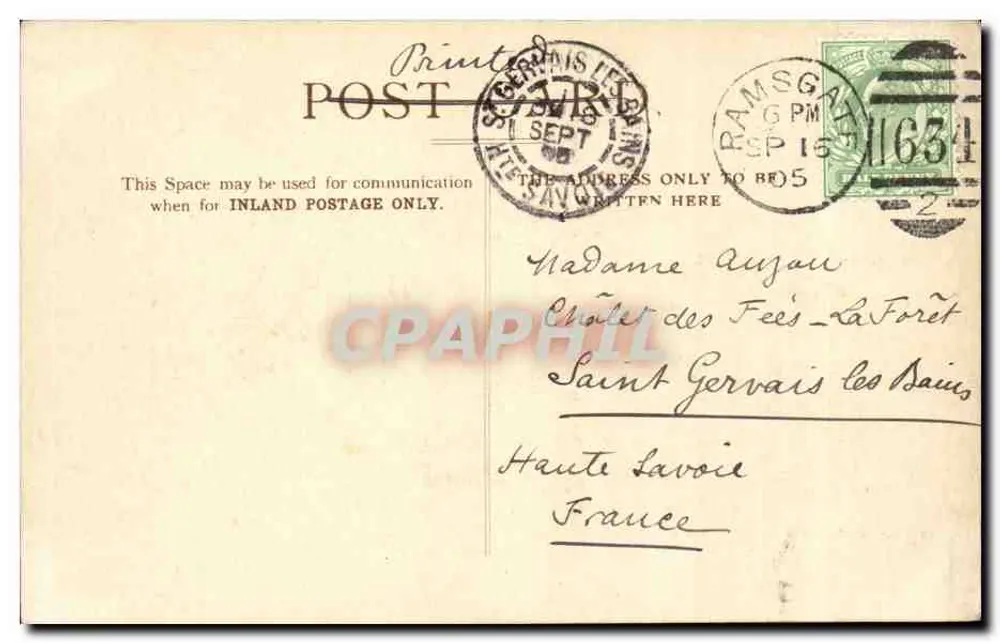 Ramsgate — Blick auf den Hafen von innen vom westlichen Felsen — J. Crosby - Rückseite