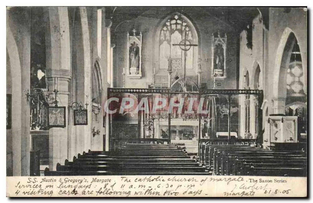 S.S. Austin & Gregory's, Margate — El interior de la iglesia católica — La serie saxónica - Anverso