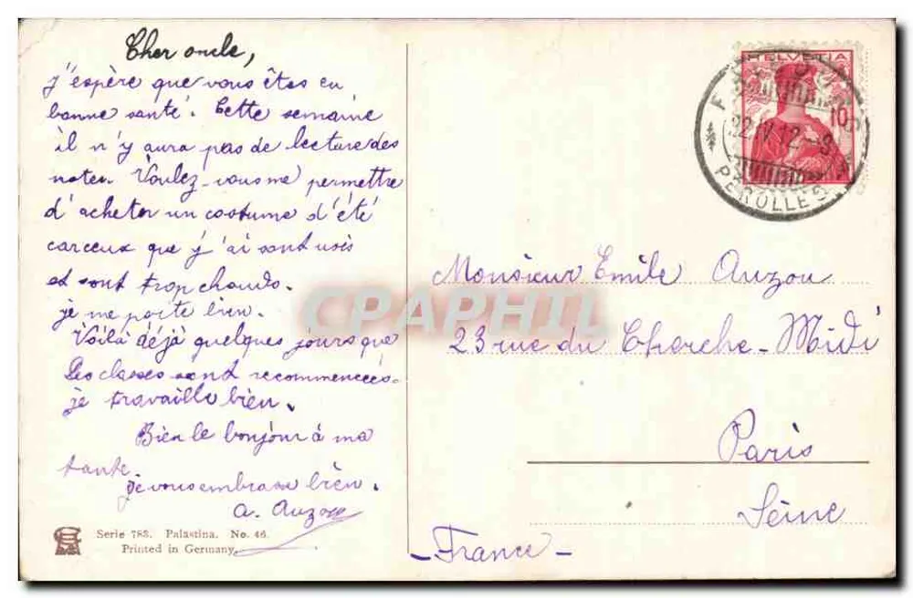 La grotta dell'Angoscia a Gerusalemme — P. Perlberg — Serie 765 - Verso