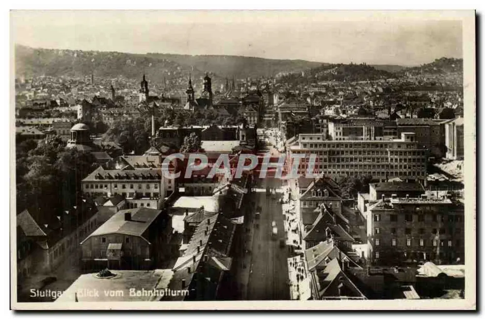 Stuttgart — Vista da torre da estação - Frente