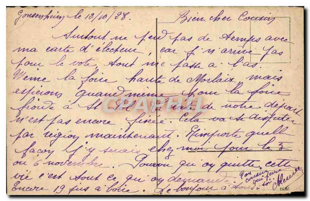 Schloß Rheinstein — castelo em penhasco à beira do rio Reno — editor não visível - Verso