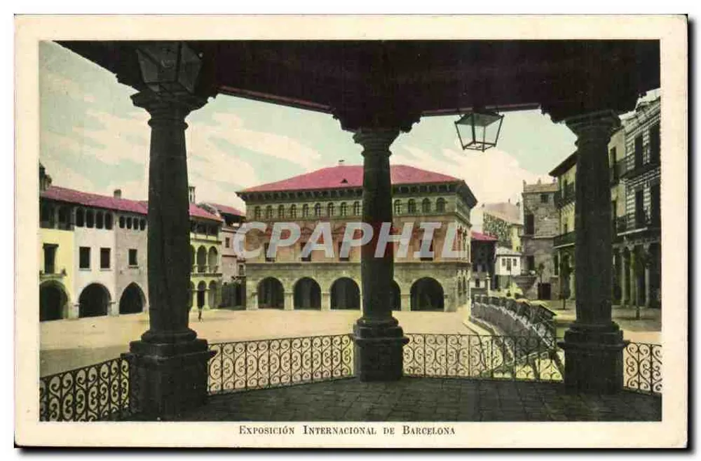 Plaza Mayor — Internationale Ausstellung von Barcelona — Postkarte 3-A - Vorderseite