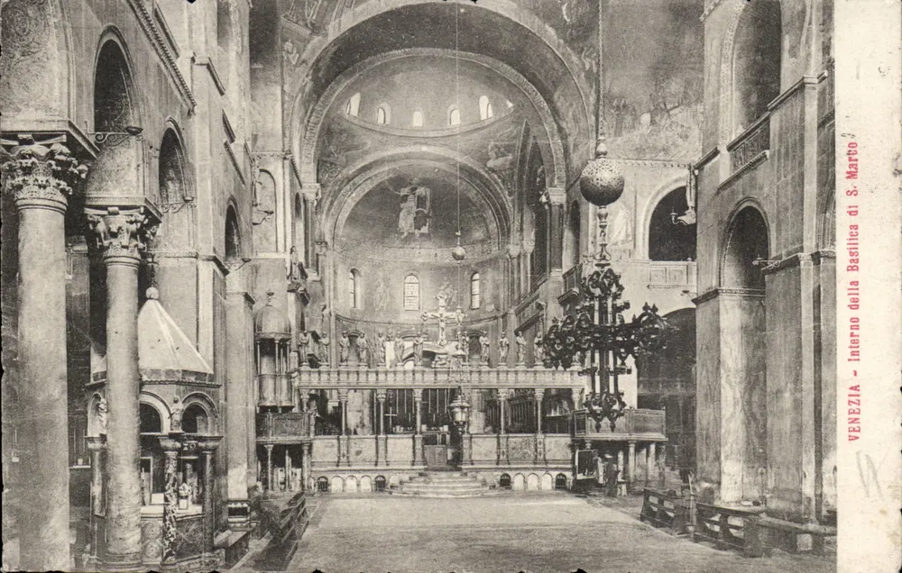 Innenansicht der Basilika S. Marco — VENEZIA — unbekannter Verlag, Seriennummer nicht sichtbar - Vorderseite