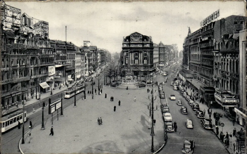 Bruxelas - A Place de Brouckère — impressa na Itália, n°5 - Frente