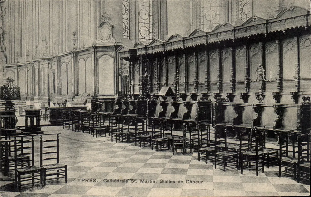 Ypres. Kathedrale St. Martin, Chorstühle — Verlag B. Onnneelaghi, Ypres - Vorderseite