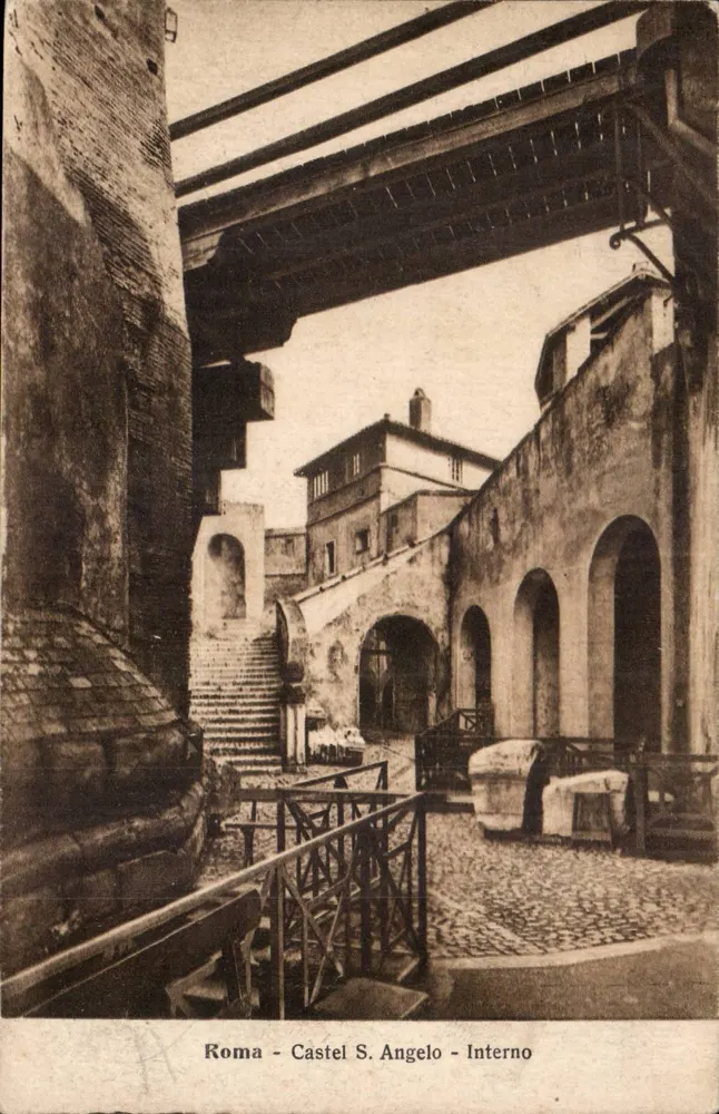 Rom - Castel S. Angelo - Innenansicht — Innenansicht des Schlosses, Verlag STE, Nr. 60610 - Vorderseite