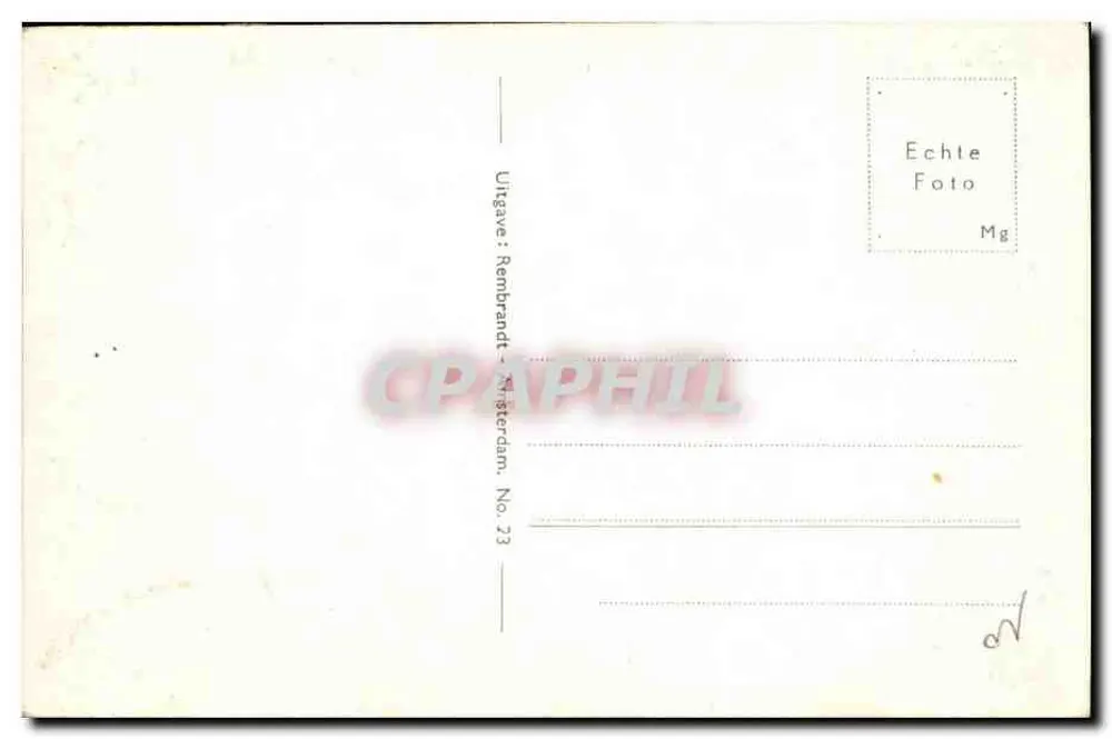 Amsterdam-C., Kloveniersburgwal — editor Rembrandt, n° 33 - Verso