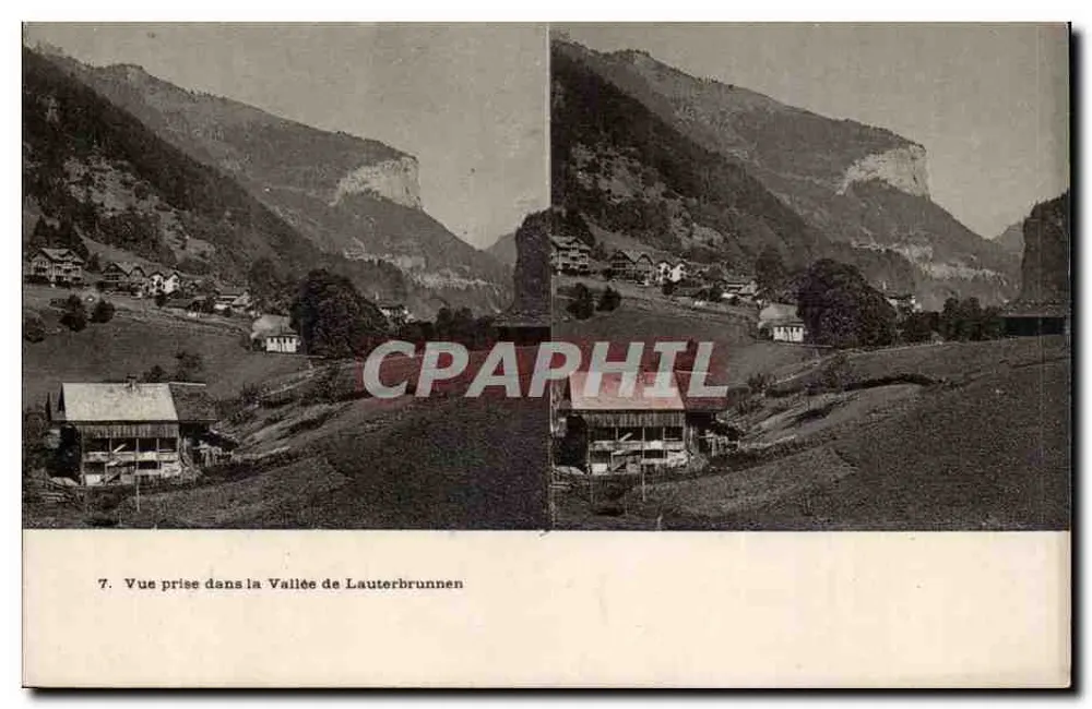 Tal von Lauterbrunnen — Panoramablick — Nr. 7 - Vorderseite