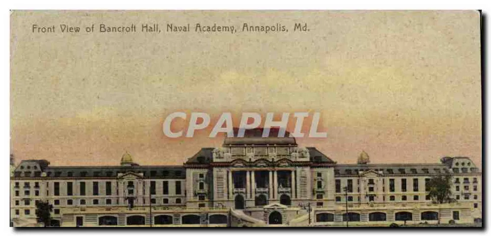 Bancroft Hall, Naval Academy, Annapolis, Md. — Frontalansicht — kein Verlag oder Nummer sichtbar - Vorderseite