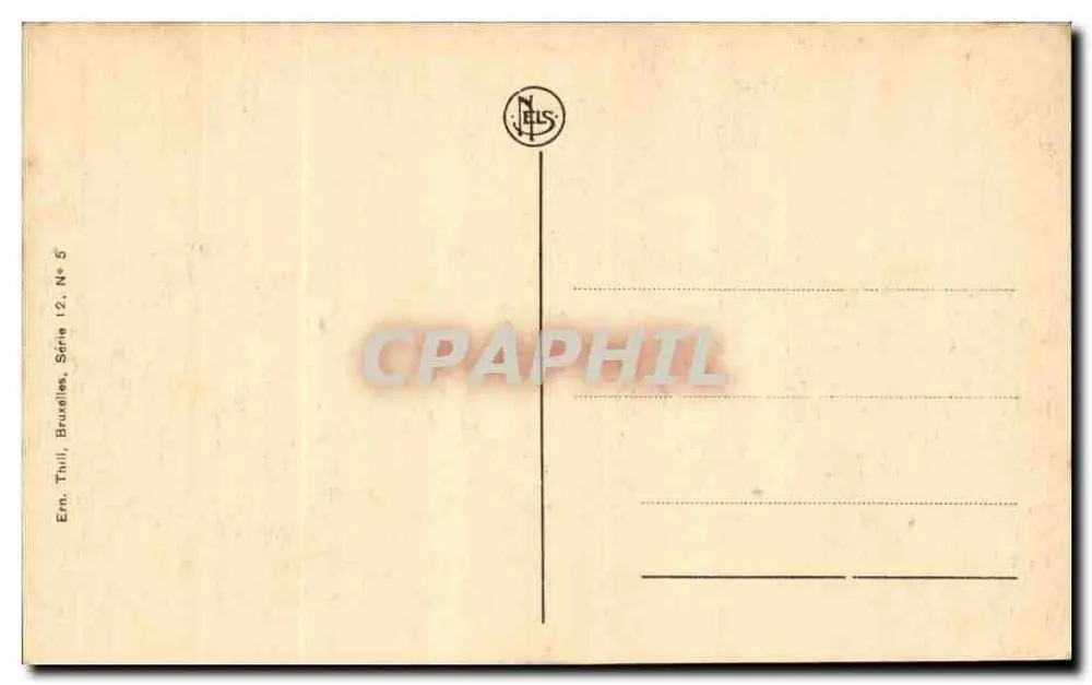 Brügge, Das Gerichtshaus Palx — Verlag Ern. Thill, Serie 12, Nr. 5 - Rückseite