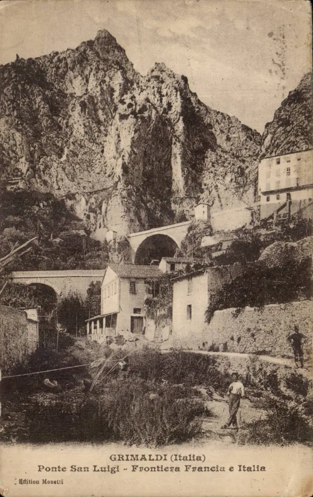 Brücke San Luigi - Grenze zwischen Frankreich und Italien — Edition Monetti - Vorderseite