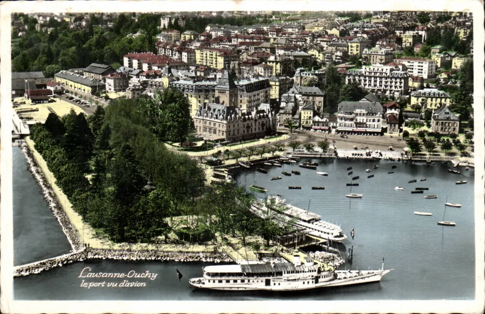 Lausanne-Ouchy — der Hafen von oben gesehen — Perrochit-Ausgabe n°689 - Vorderseite