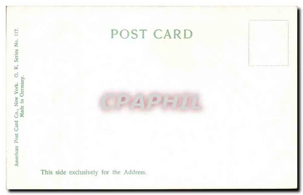 Magnolia Gardens, Charleston, S.C. — vue de sentier ombragé — American Post Card Co., O.K. Series No. 117 - Verso