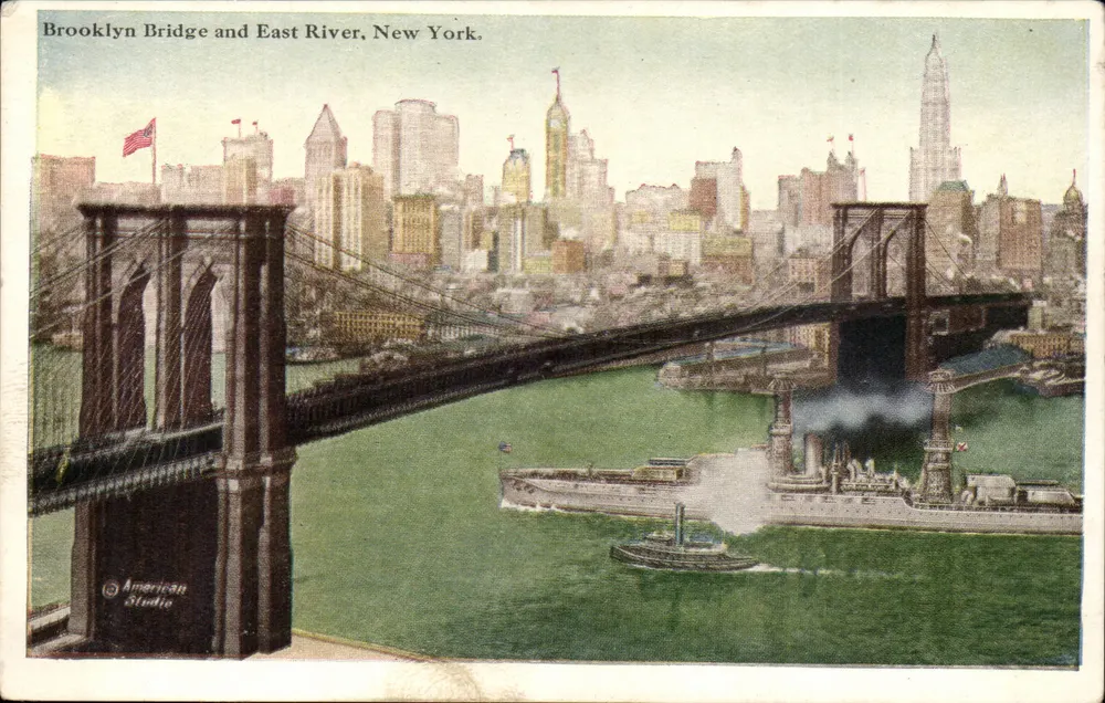 Brooklyn Bridge und East River, New York — American Studio - Vorderseite