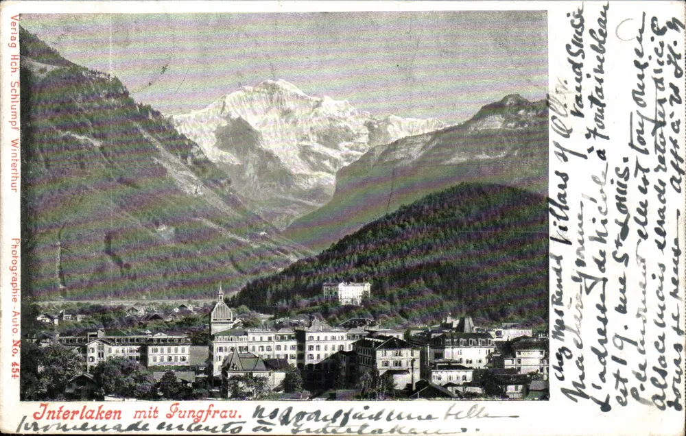 Interlaken mit Jungfrau — vue panoramique — Photographie Auto. No. 454 - Awers