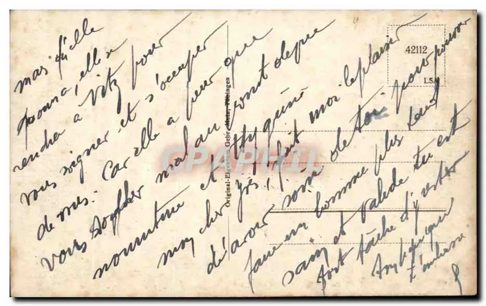 Offenburg. Teil des Zwingers, Schwanenteich — Verleger Original-Eigentümer Gebr. Röthling - Rückseite