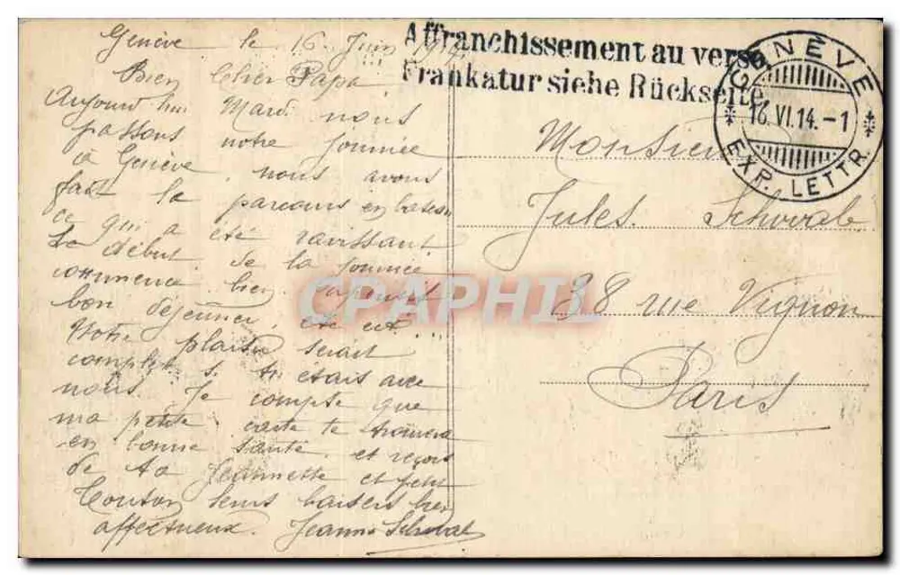 Genebra — Monumento de Brunswick — LL. — 63 - Verso