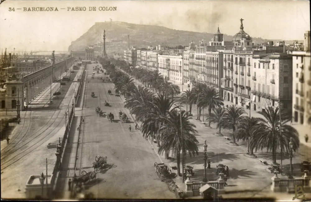 Barcelona — Paseo de Colón — Verleger B. (n° 34) - Vorderseite
