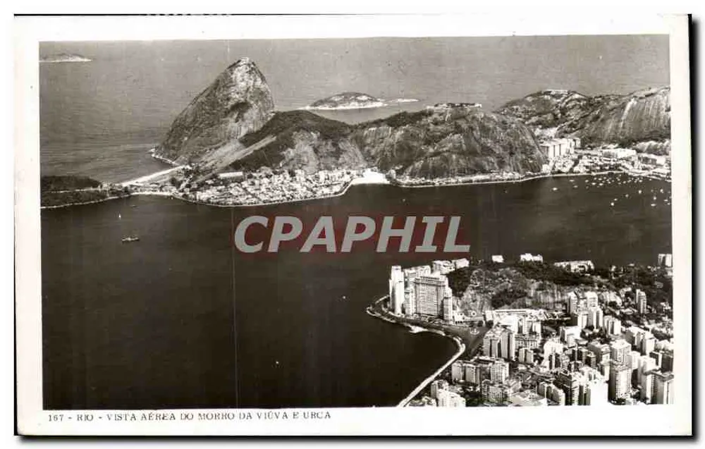 Rio — Luftbild des Morro da Viúva und Urca — Éd. Tradimex do Brasil n° 167 - Vorderseite