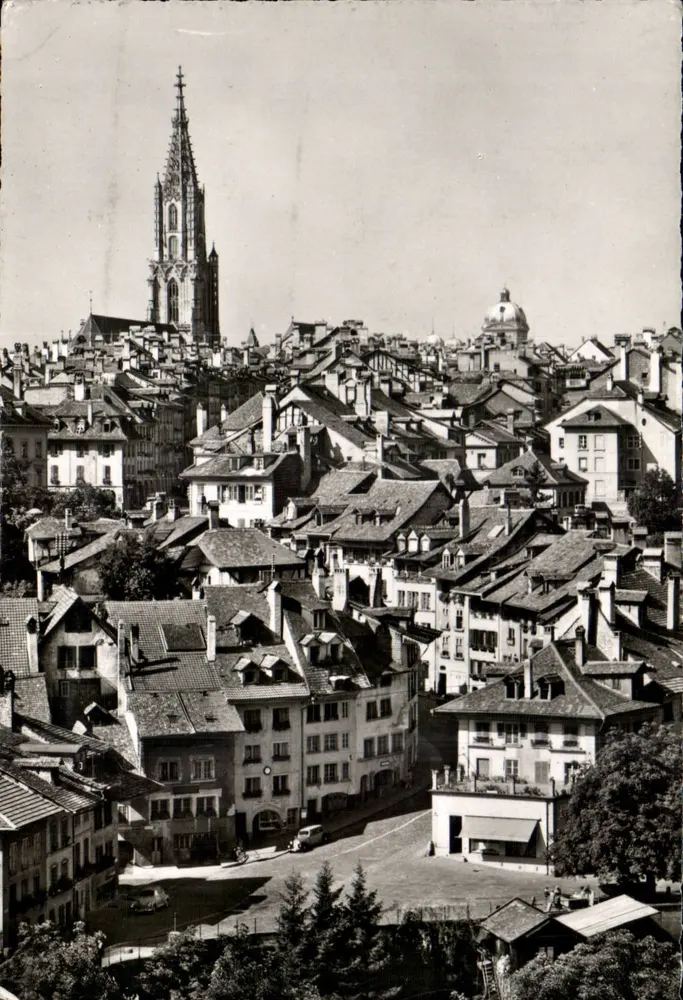 Berne. De oude stad met de kathedraal — Uitgever A. Boss & Cie, Schönbühl, n° 105 - Voorkant