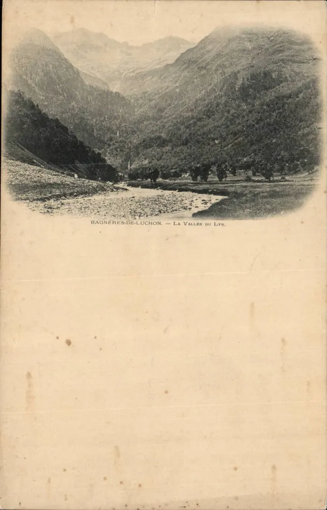 Bagnères-de-Luchon — De Vallei van de Lys — Uitgever niet geïdentificeerd, serie-nummer niet zichtbaar - Voorkant