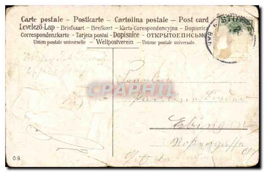 Gnomos e ovos de Páscoa — Fröhliche Ostern! — editor não identificado, número de série não visível - Verso