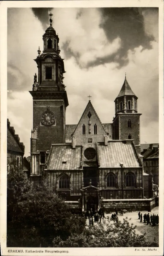 Krakau. Kathedrale Haupteingang — Fot. St. Mucha - Vorderseite