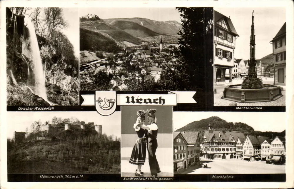 Ueach — Panoramablick und lokale Sehenswürdigkeiten — Metz Fotokarten - Vorderseite