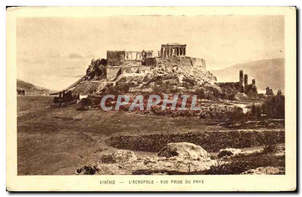 Athens — Die Akropolis — Ansicht vom Pnyx - Vorderseite