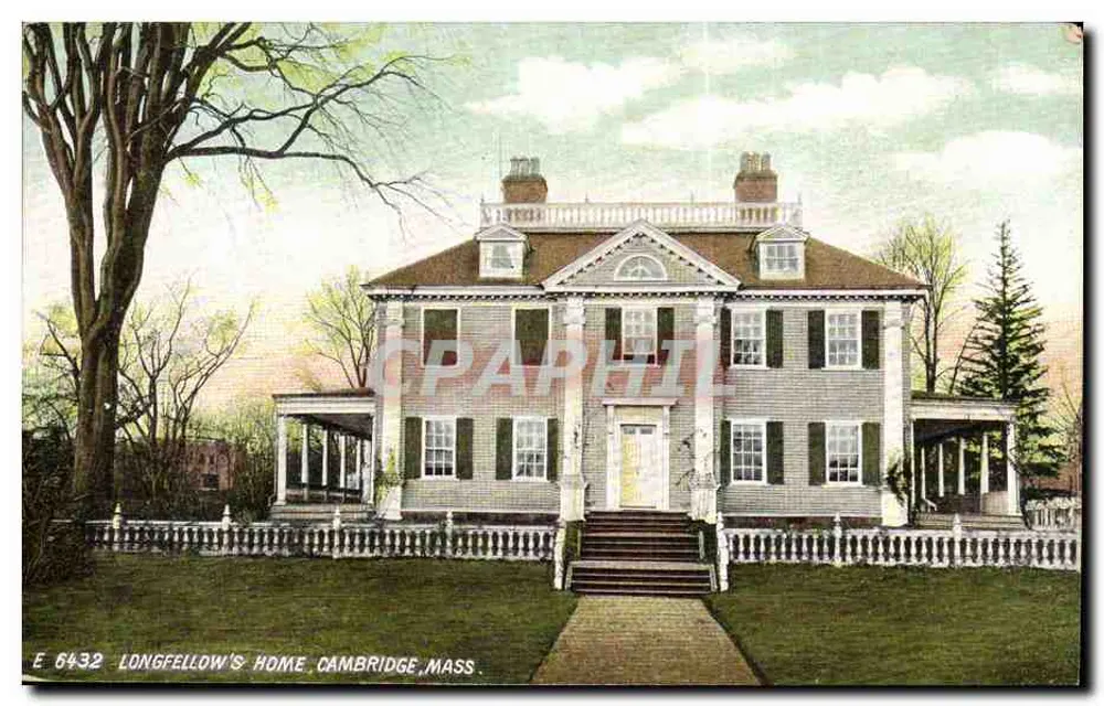 Longfellow's Home — Cambridge, Mass. — Mason Bros. & Co., Boston, Mass. n° E 6432 - Vorderseite