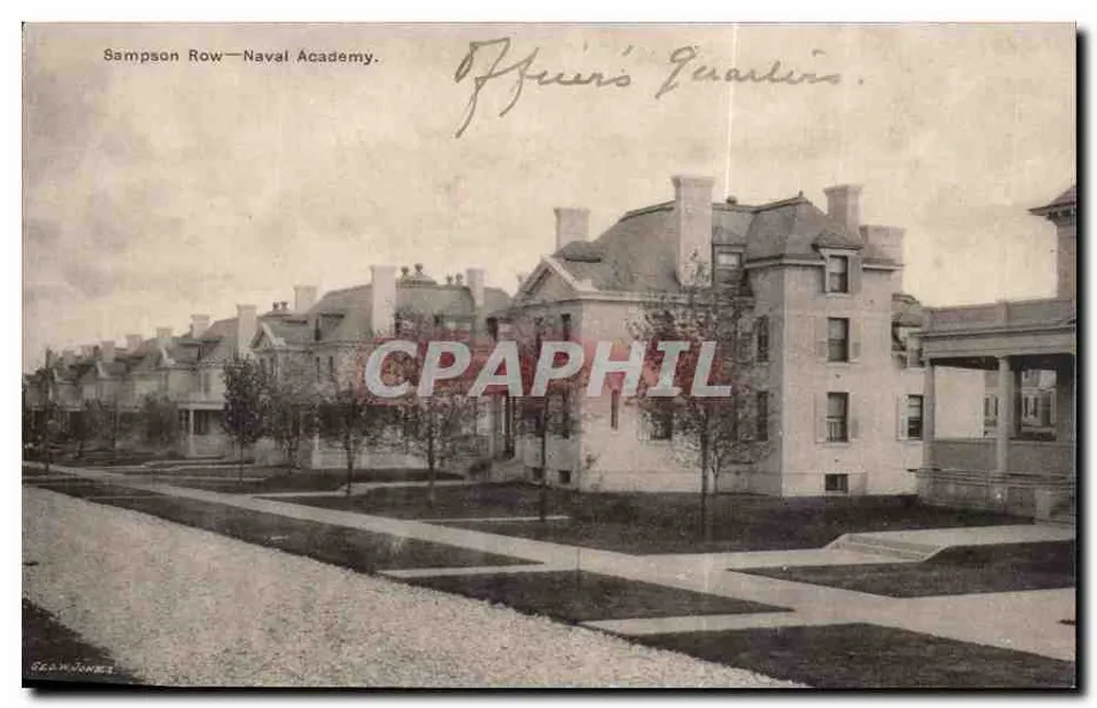 Sampson Row—Academia Naval — Quartéis dos Oficiais — editor Sedgwick - Frente