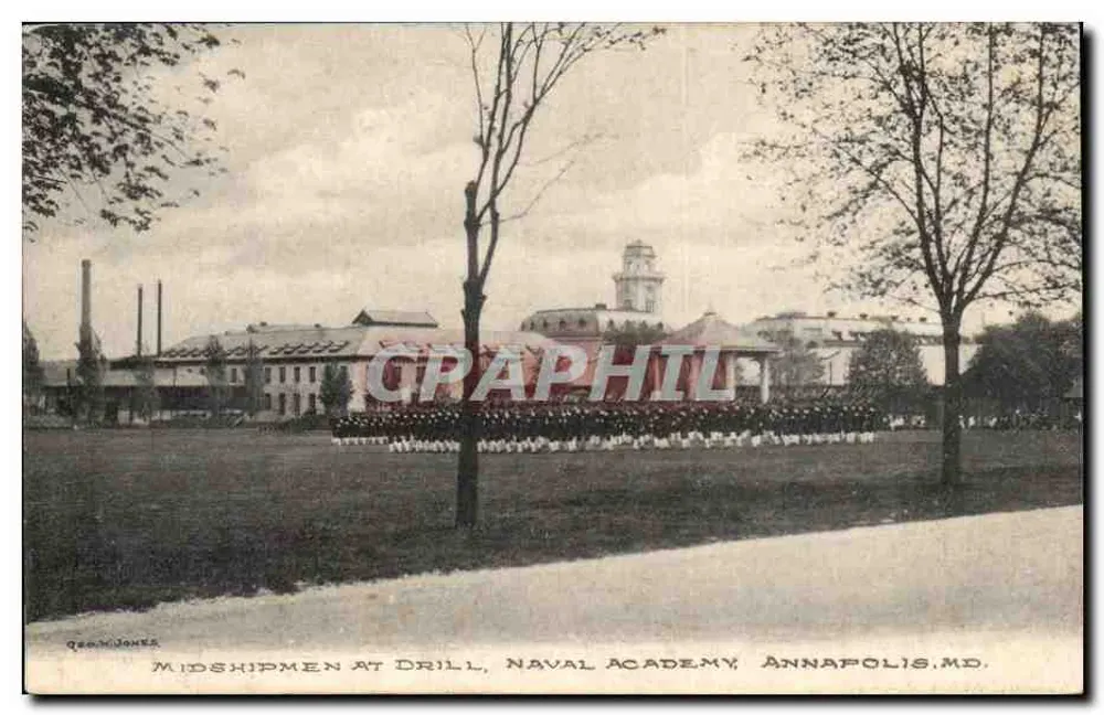 Midshipmen beim Üben, Marineakademie, Annapolis, MD — Geo. K. Jones - Vorderseite