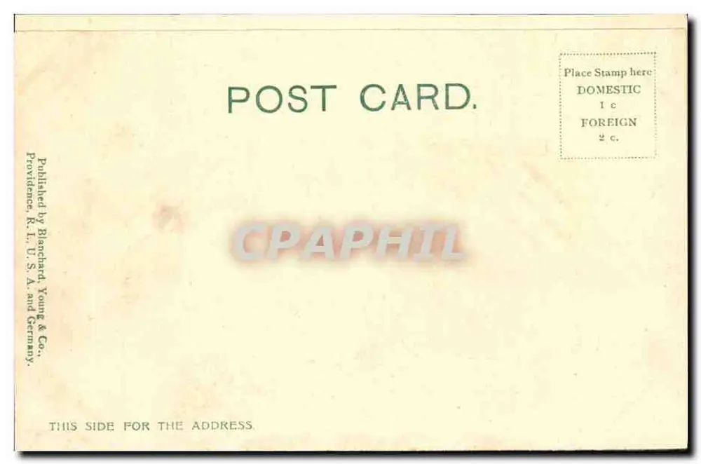 Cottage 'White Hall' — Catherine St, Newport, R.I. — Verlag: Blanchard, Young & Co. - Rückseite