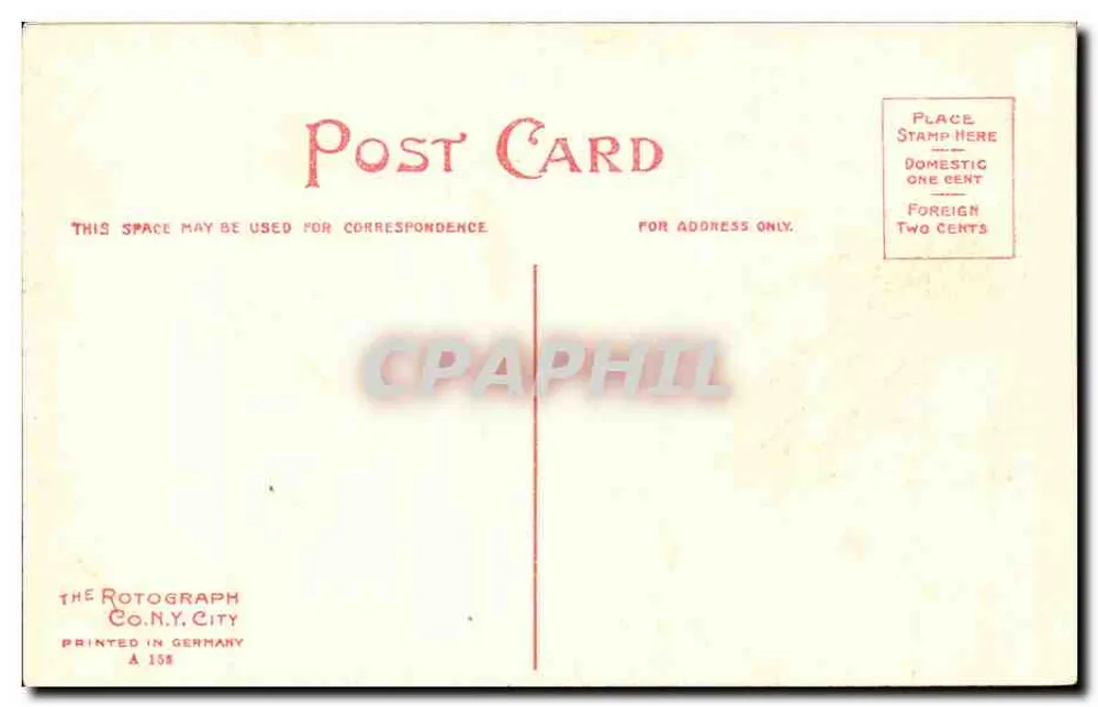 New York Stock Exchange — Frontalansicht — Nur Foto, Copyright 1905 by the Rotograph Co. - Rückseite