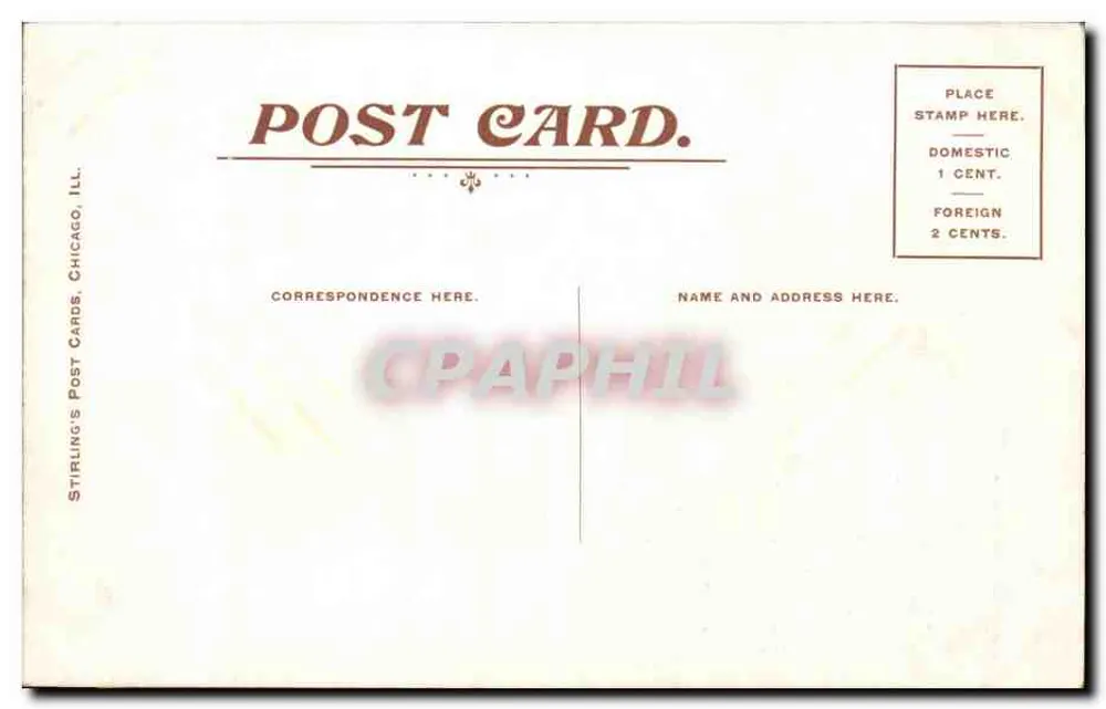 Midshipmen Drills — Verlag Stirling's Post Cards, Chicago, Ill. — Seriennummer nicht sichtbar - Rückseite