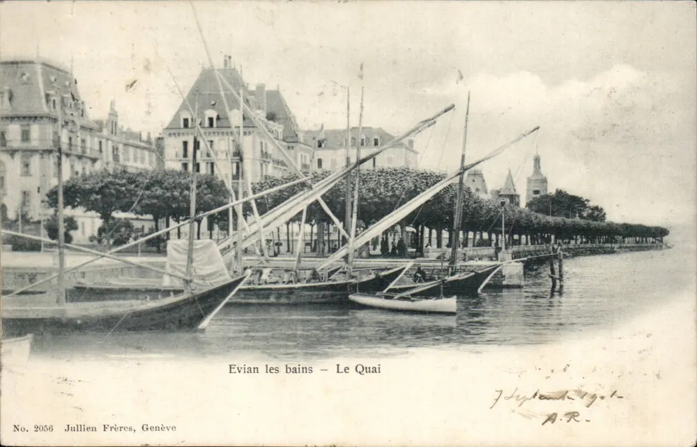 Evian-les-Bains — O Quai — Jullien Frères, Genebra, n° 2056 - Frente