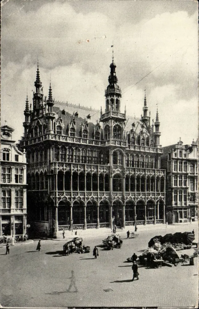 Brüssel - Große Platz - Königshaus — Photobrom s.p.r.l. Brux. - Vorderseite