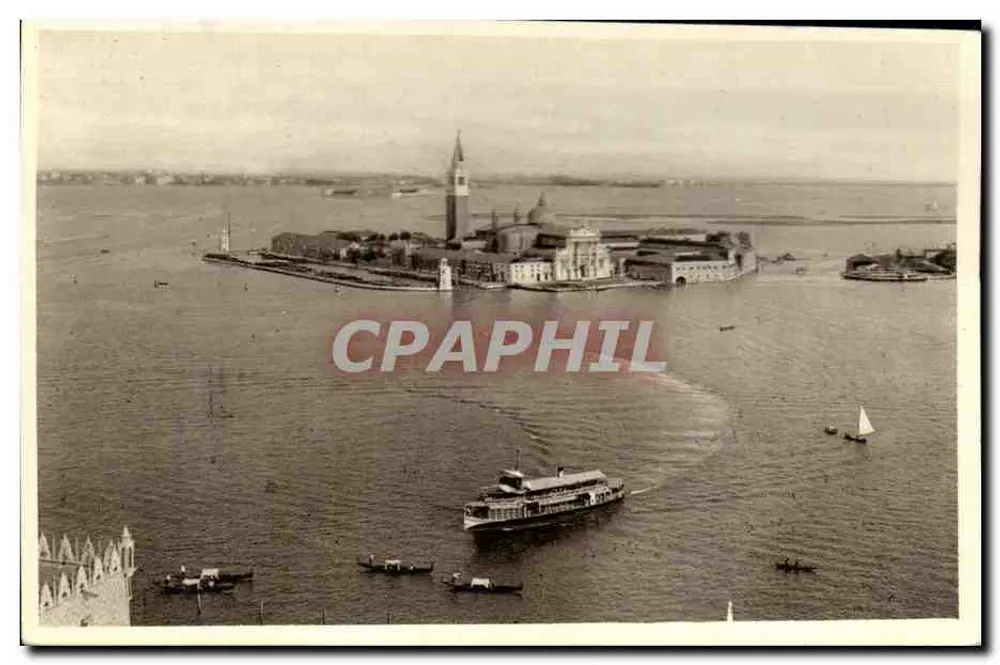 Venedig — Île Saint-Georges — Luftbild — unbekannter Verlag - Vorderseite