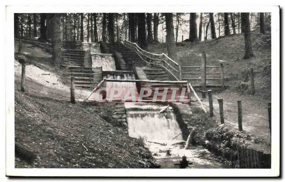Waterval Loenen (Veluwe) — cachoeira na floresta — editor G. J. Kockkoo - Frente